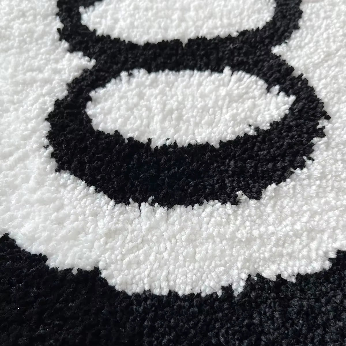 8 Ball Rug Black Round Rug Carpet Non-Slip Flocking Floor Area Rug Bath Mat for Living Room Bathroom Decor Room Home Decor