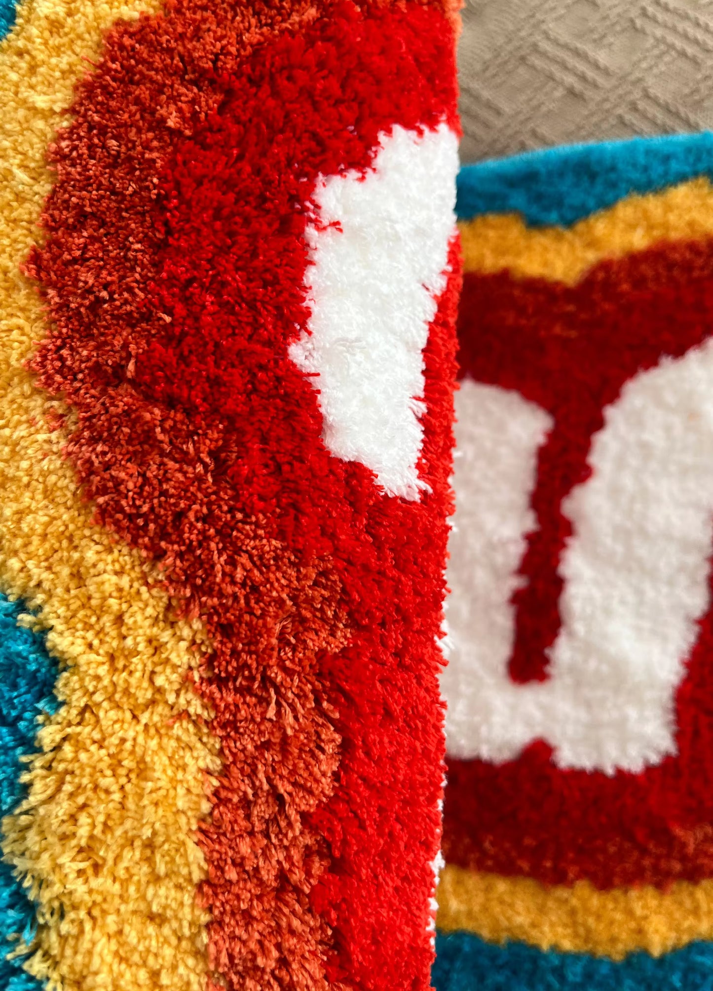Letter Element Rug 100 Handmade Rainbow Fluffy Tufted Rug Nordic Entrance Rug Area Rugs Funny Bathroom Bedroom Floor Mats