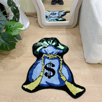 Blue Money Bag Rug