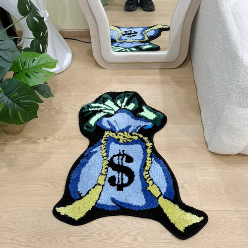 Blue Money Bag Rug
