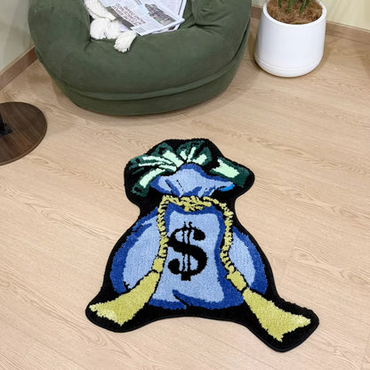 Blue Money Bag Rug