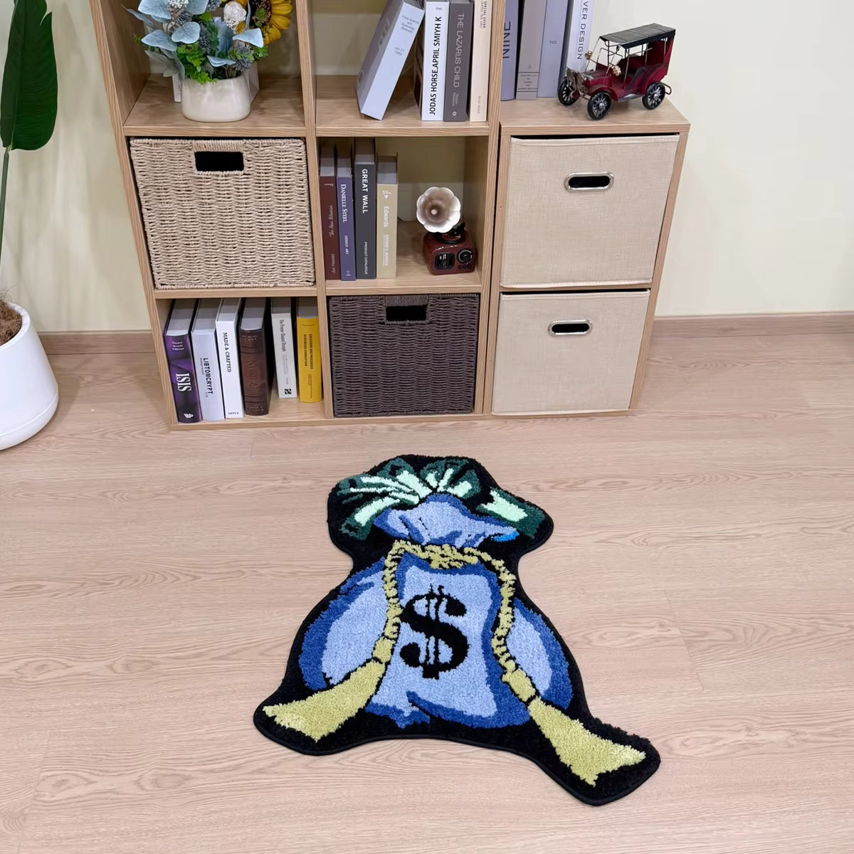 Blue Money Bag Rug