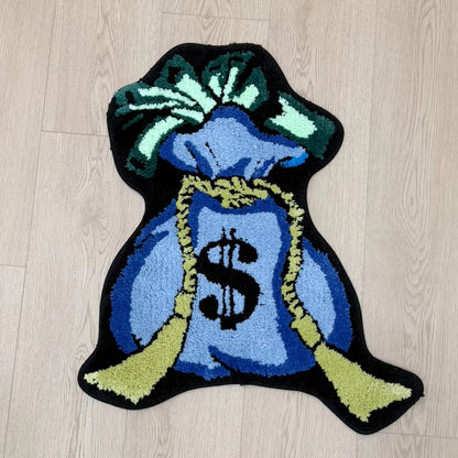 Blue Money Bag Rug
