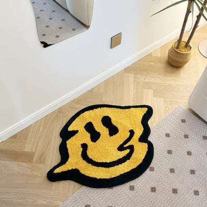 Yellow Smiley Rug