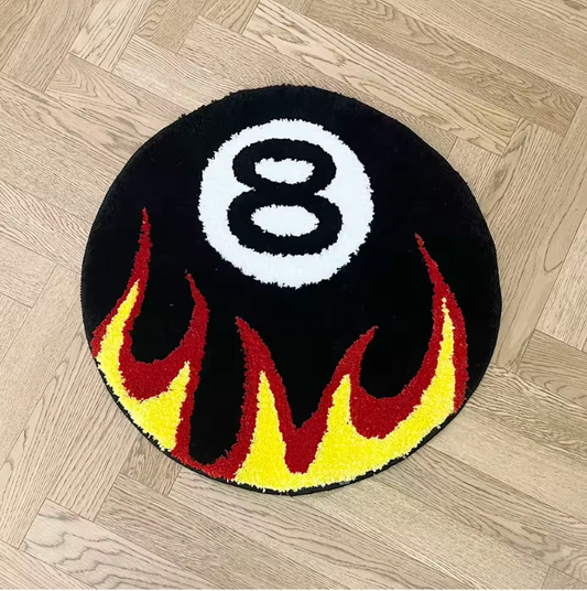 Fire 8 Ball Rug