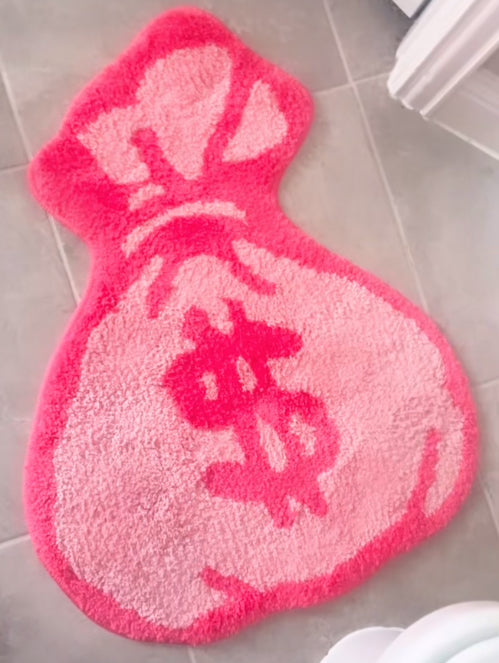 Thermal hand rug in bedroom