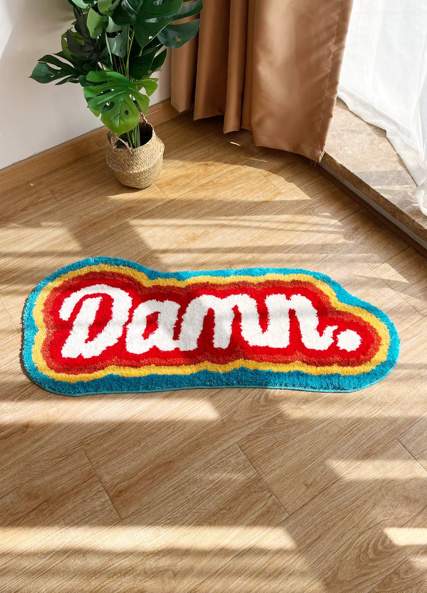 Letter Element Rug 100 Handmade Rainbow Fluffy Tufted Rug Nordic Entrance Rug Area Rugs Funny Bathroom Bedroom Floor Mats