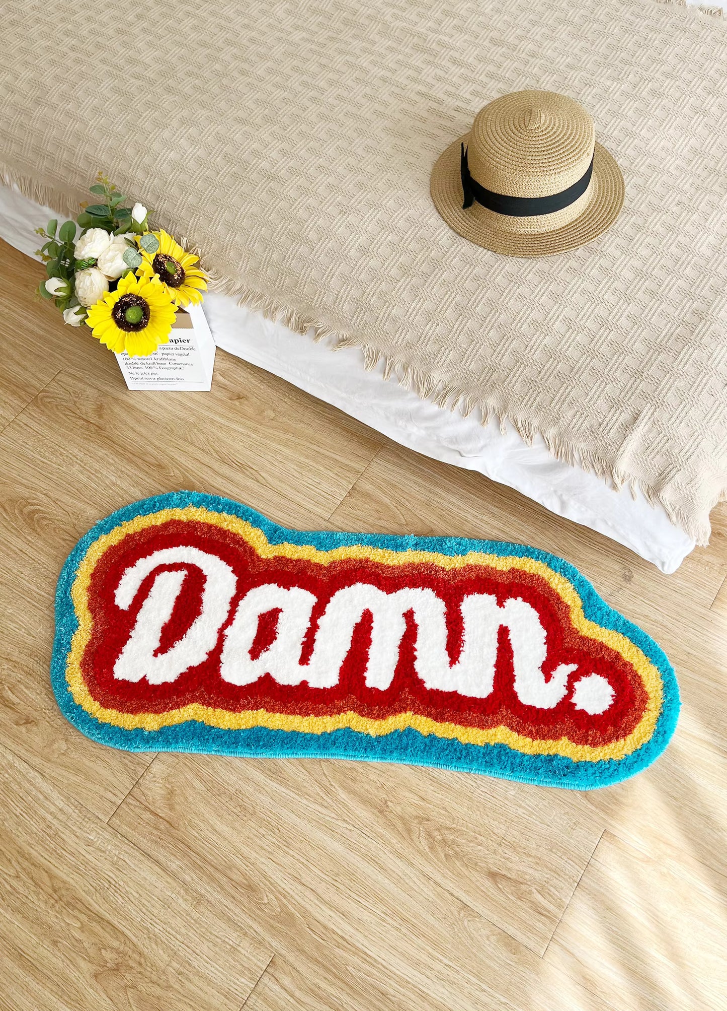 Letter Element Rug 100 Handmade Rainbow Fluffy Tufted Rug Nordic Entrance Rug Area Rugs Funny Bathroom Bedroom Floor Mats
