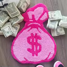 Purse Rugs Tufted Material Cartoon Carpet Anime Home Soft Fur Rugs Children Girl Bedroom Living Room Doormat Decor Floor Mat